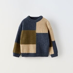 Zara Boys kids size 3-4 yrs block sweater